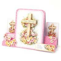 
              Katy Sue - 3D Die Cut Decoupage – Wooden Cross & Roses
            