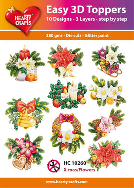 Hearty Crafts - 3D die cut - X-mas Flowers