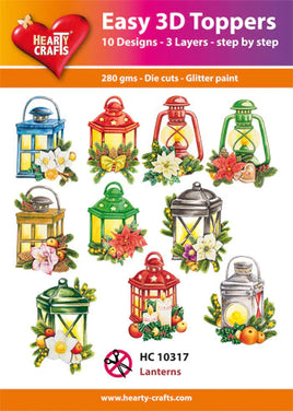Hearty Crafts - 3D die- cut- Lanterns - Pkt 10 different designs