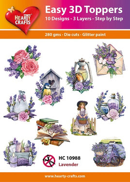Hearty Crafts - Easy 3D die-cut - Lavender - Pkt 10
