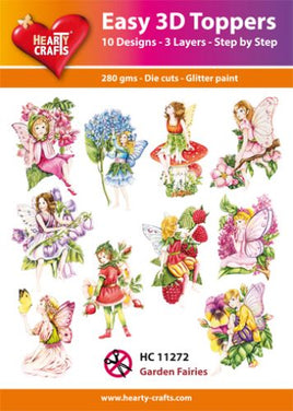 Hearty Crafts - 3D die-cut - Garden Fairies - Pkt 10 different designs