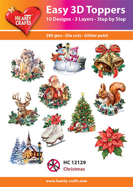 Hearty Crafts - Easy 3D die-cut - Christmas - Pkt 10