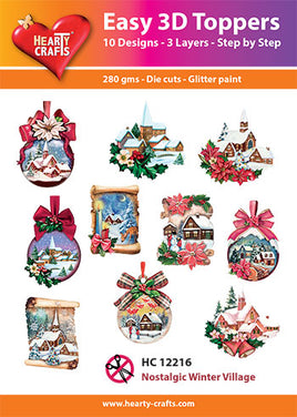 Hearty Crafts - 3D die-cut - Nostalgic Winter Village - Pkt 10 different designs