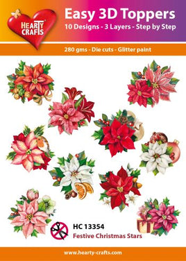 Hearty Crafts - 3D die cut - Festive Christmas Stars