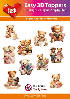 Hearty Crafts - 3D die cut - Teddy Bears