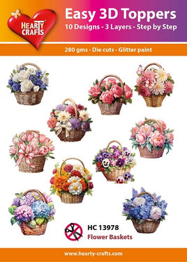 Hearty Crafts - 3D die cut - Flower Baskets