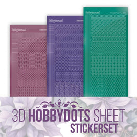 Hobbydots - Stickerset 3D Sheets - Berries Beauties - Pastel Purple Christmas
