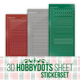 Hobbydots - Sticker set 3D Sheets - Berries Beauties - A Very Furry Christmas