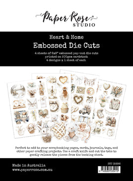 Paper Rose - Heart & Home 6x8 Embossed Die Cuts 35896