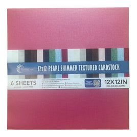 Couture Creations - GARNET RED - Pearl Shimmer Textured Cardstock - 12X12 (210gsm) pkt 6 sheets (Copy) (Copy) (Copy) (Copy) (Copy)