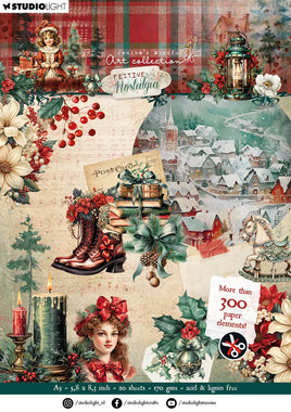 Studio Light • JMA Cut Paper Pad Paper Elements Festive Nostalgia