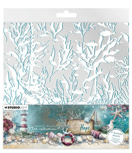 Studio Light • Tide of Hope - Acetate Sheets - White & Retro Cyan