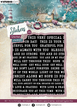 Studio Light • Tide of Hope - Sticker Sheets - Stamps & Quotes