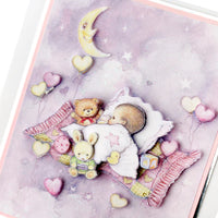 
              Katy Sue - 3D Die Cut Decoupage – Baby Girl with Moon
            