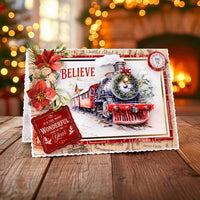 Katy Sue - 3D Die Cut Decoupage – Vintage Christmas, Die Cut Flowers & Leaves, 12 sheets