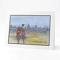 Andy Skinner Design - Let's Go Fly A Kite Pre Cut Rubber Stamp Set
