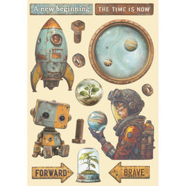 STAMPERIA - A New Beginning - Coloured Wooden Shape A5