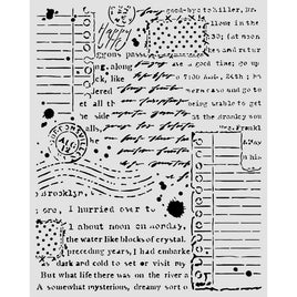 STAMPERIA - Cut laser stencil for Art and Craft cm 20X25 - COZY FAMILY LETTERS