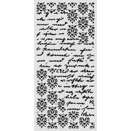 STAMPERIA - Thick stencil cm 12X25 - Secret Diary Seal and Writings