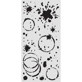 STAMPERIA - Thick stencil cm 12X25 - Secret Diary Ink Splatter