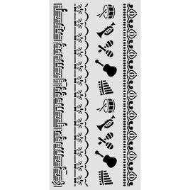 STAMPERIA - Laser cut Symphony - Stencil - 12 x 25cm - Borders - KSTDL165
