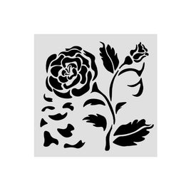 STAMPERIA - House of Roses - Thick Stencil Big Rose 12x12cm