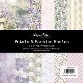 Paper Rose - Petals & Pansies Basics 6x6 Paper Collection 36400