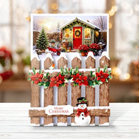 Katy Sue - 3D Die-Cut Decoupage - Poinsettia Garden Picket Fence Card Making Kit