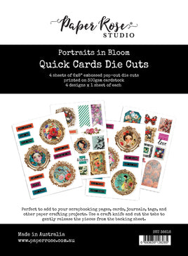 Paper Rose - Portraits in Bloom 6x8" Quick Cards Die Cuts 36616