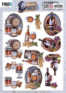 3D Push Out - Amy Design - We Are Men - Drinks