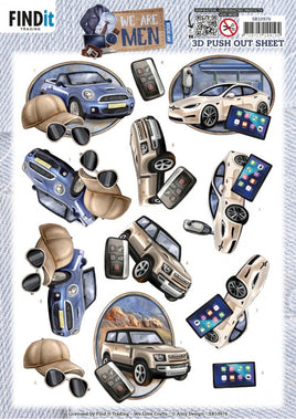 3D Push Out - Amy Design - We Are Men - Cars