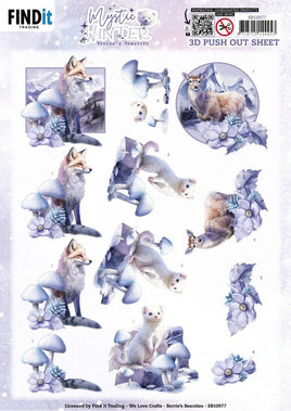 3D Push out Sheet - Berries Beauties - Mystic Winter - Mystic Hunters