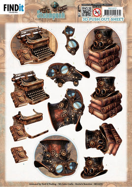 3D Pushout Sheet - Berries Beauties - Steampunk - Objects