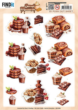 3D Pushout Sheet - Berries Beauties - Sweet Moments -  Sugar Treats