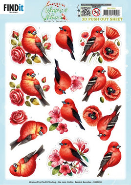 3D - Die Cut - Berries Beauties - Whispers of Nature - Red