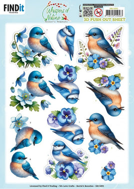 3D - Die Cut - Berries Beauties - Whispers of Nature - Blue
