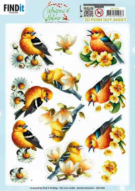 3D - Die Cut - Berries Beauties - Whispers of Nature - Yellow