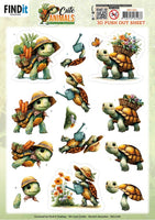 3D Push Out - Berries Beauties -  Cute Animals - Turtles