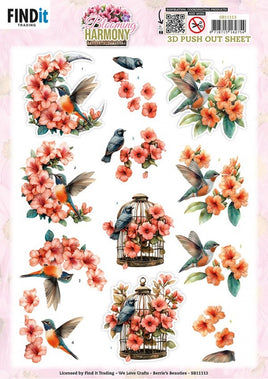 3D Push Out - Berries Beauties - Blooming Harmony -  Blooming Serenade
