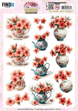 3D Push Out - Berries Beauties - Blooming Harmony -  Blooming Elegance