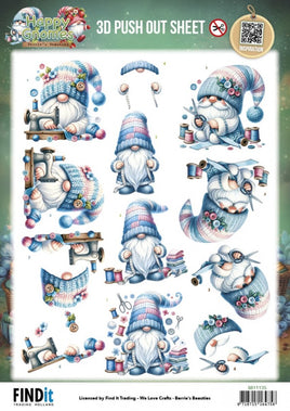 3D Pushout Sheet - Berries Beauties - Happy Gnomes - Sew Much Love