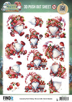 3D Pushout Sheet - Berries Beauties - Happy Gnomes - Berry Cute