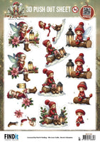 3D Pushout Sheet - Berries Beauties - Fairy Christmas - Lantern