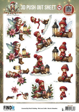 3D Pushout Sheet - Berries Beauties - Fairy Christmas - Lantern
