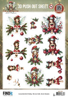 3D Pushout Sheet - Berries Beauties - Fairy Christmas - Fairy