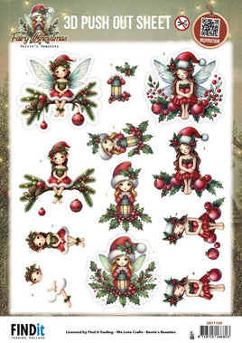 3D Pushout Sheet - Berries Beauties - Fairy Christmas - Fairy