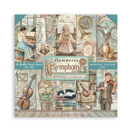 STAMPERIA - 12”x12” (30.5x30.5 cm) Paper Pad 10 double sided printed sheets - Symphony