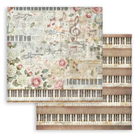 STAMPERIA - 12”x12” (30.5x30.5 cm) Paper Pad 10 double sided printed Backgrounds sheets - Symphony