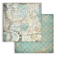STAMPERIA - 12”x12” (30.5x30.5 cm) Paper Pad 10 double sided printed Backgrounds sheets - Symphony