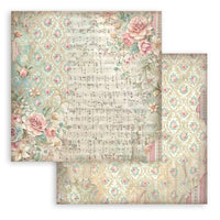 STAMPERIA - 12”x12” (30.5x30.5 cm) Paper Pad 10 double sided printed Backgrounds sheets - Symphony